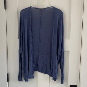 American Eagle Outfitters Women's Open-Front Blue Cardigan